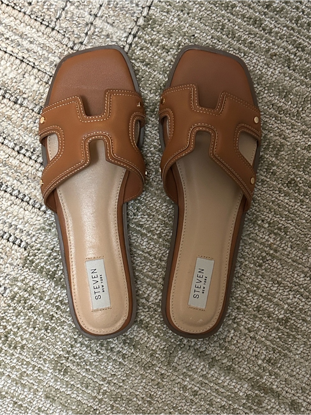Steven by Steve Madden Brown Slide Sandals, 9, NWOT